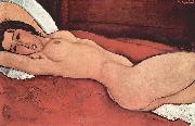 Liegender Akt mit hinter dem Kopf verschrankten Armen Amedeo Modigliani
